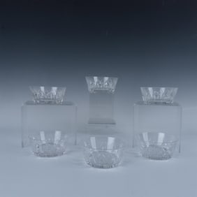 6pc Royal Leerdam Crystal Dessert and Fruit Bowls, Gothic
