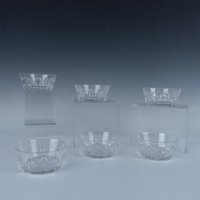 6pc Royal Leerdam Crystal Fruit and Dessert Bowls, Gothic