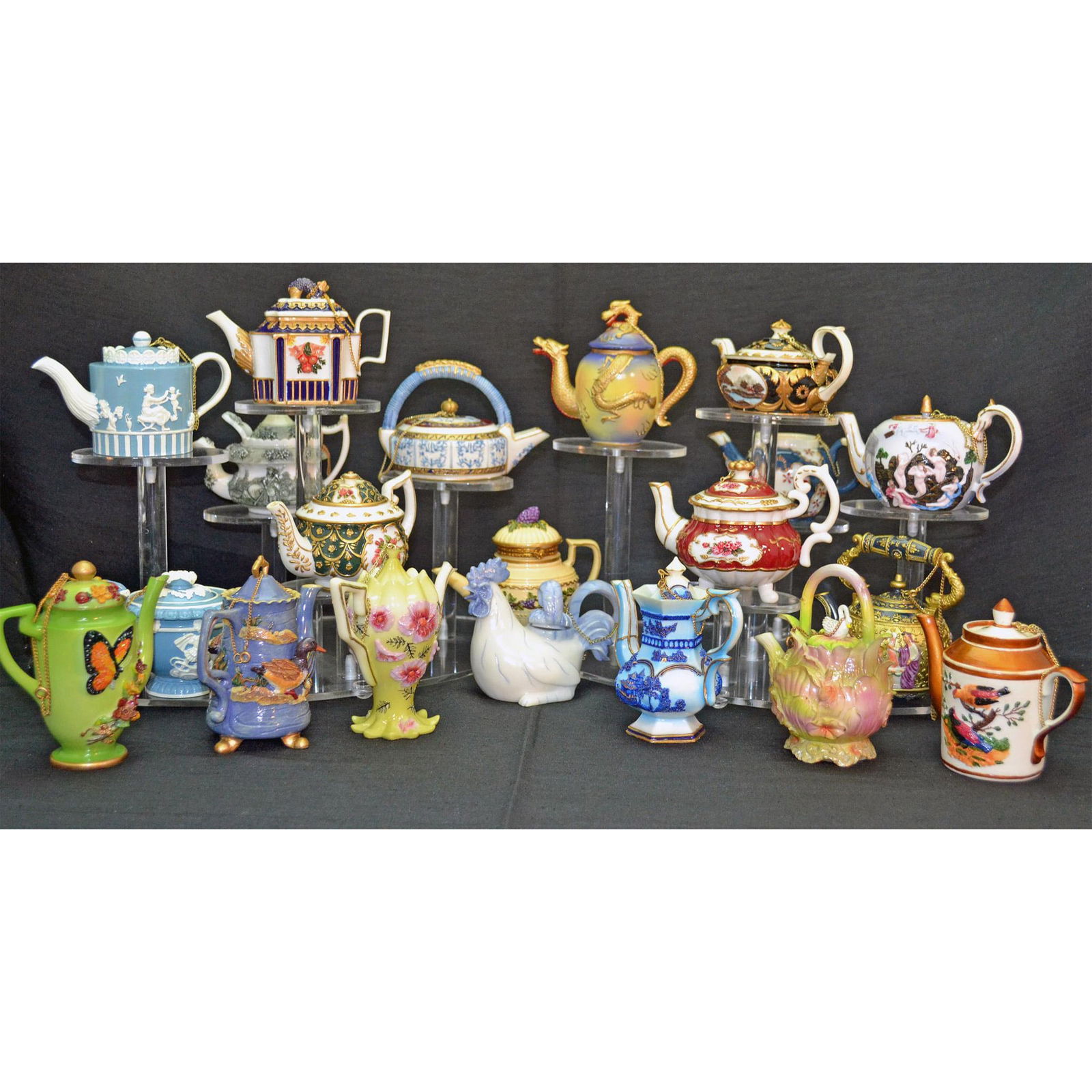 VTG 20Pc Nini Miniature Decorative Tea Pot Collection (1 of 4)