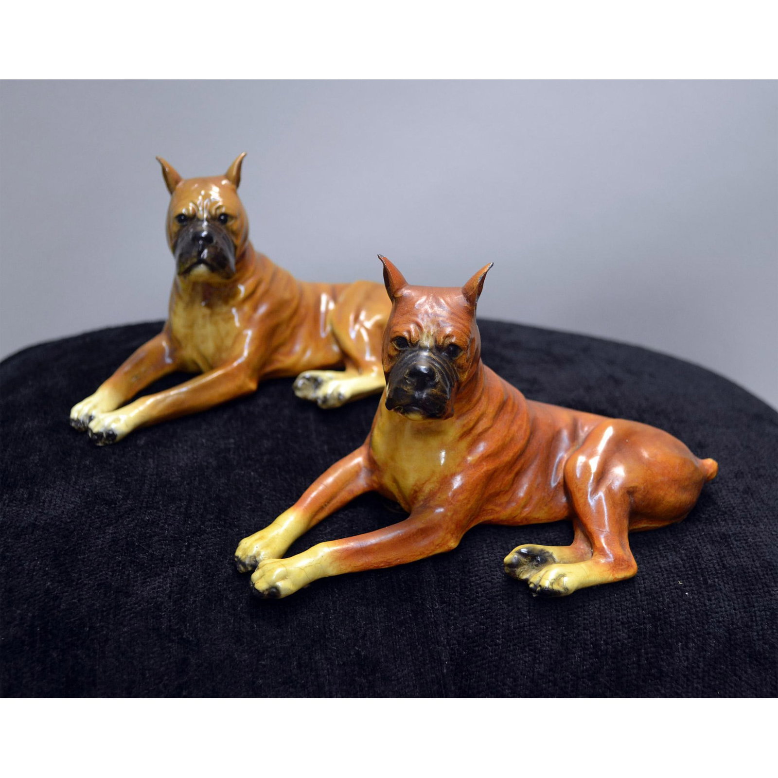 2Pc Boxer Dog Sculptures by Mortens Studio (1 of 4)