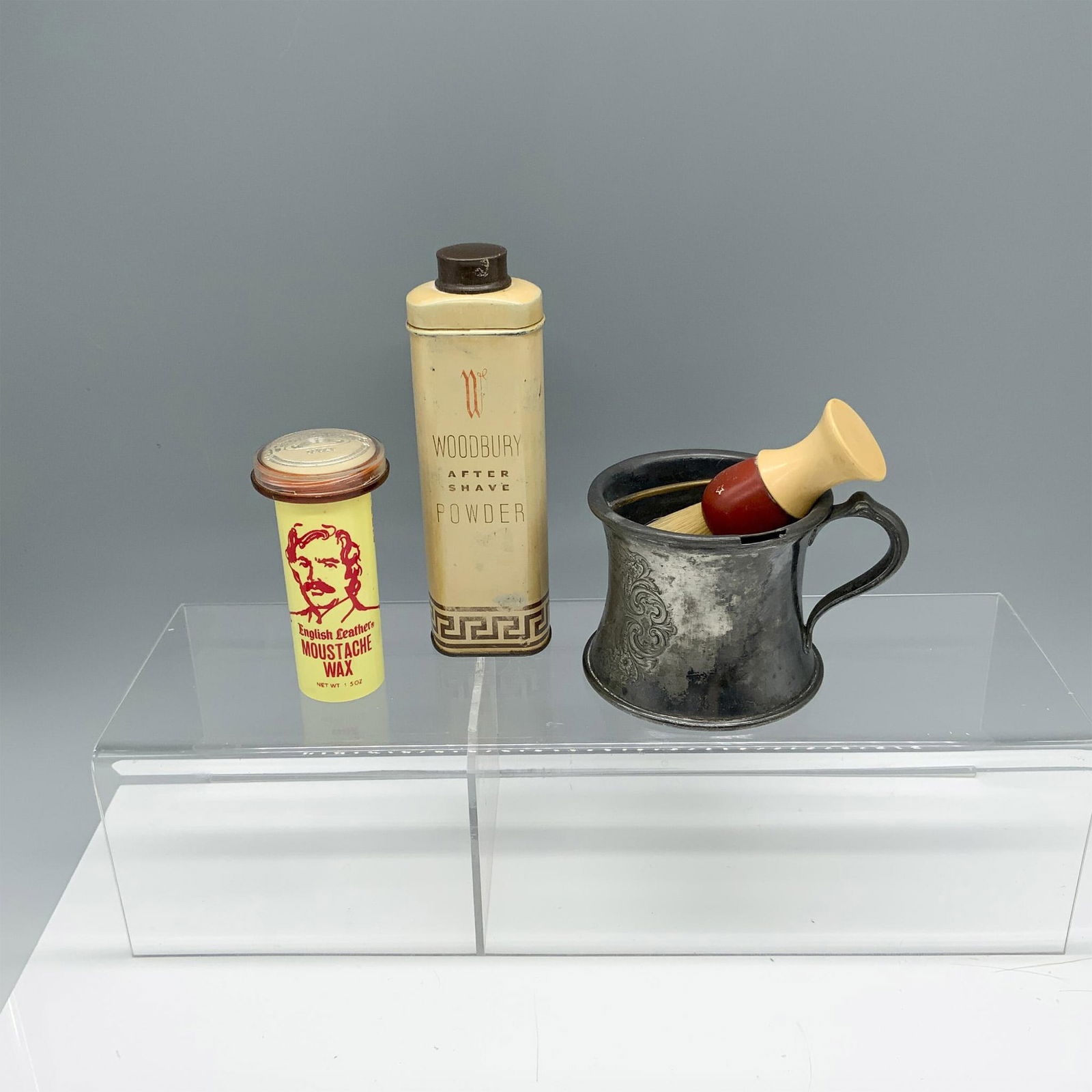 5pc Wallace Bros Silver Co Shaving Scuttle Set (1 of 4)