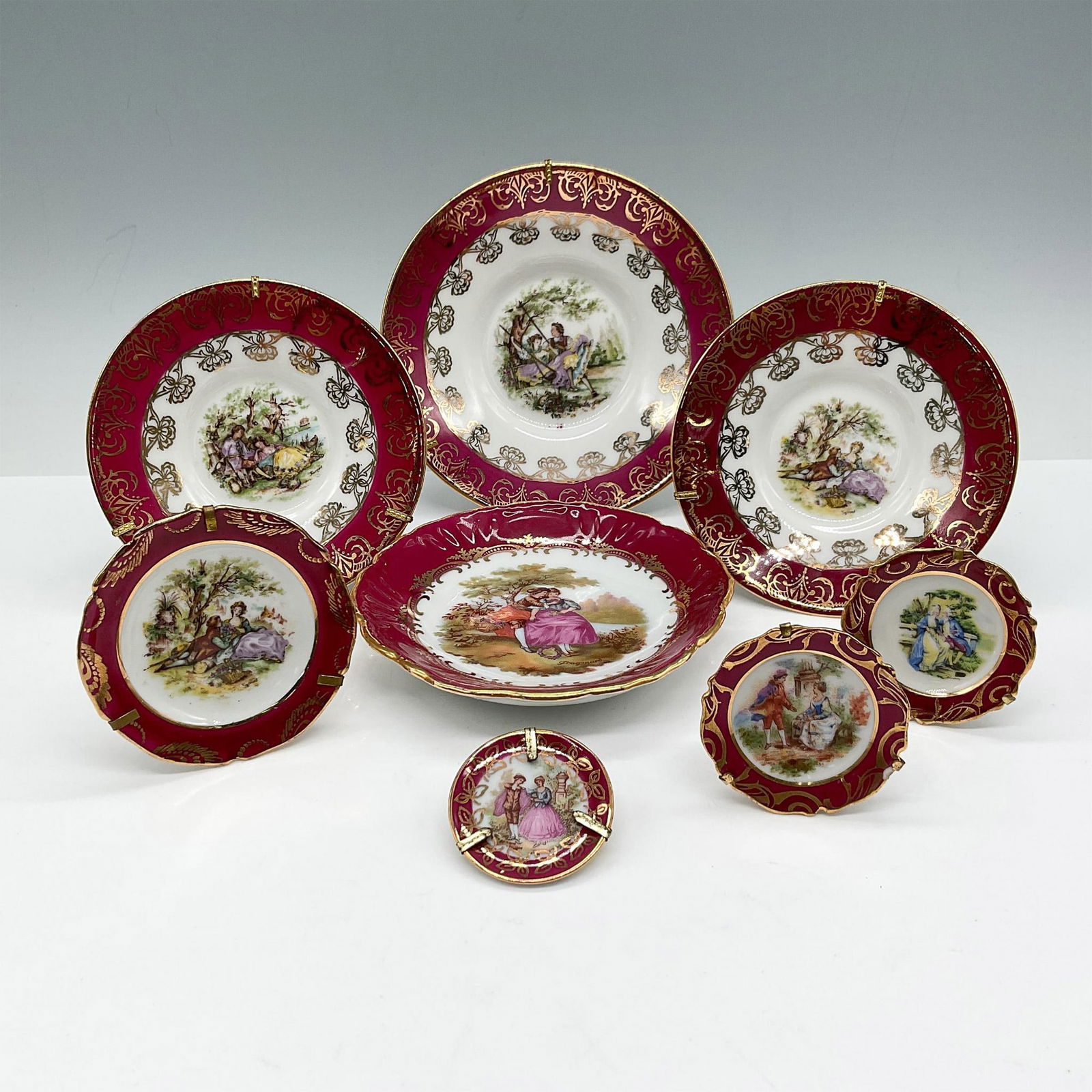 8pc Limoges Porcelain Collection of Miniature Plates (1 of 3)