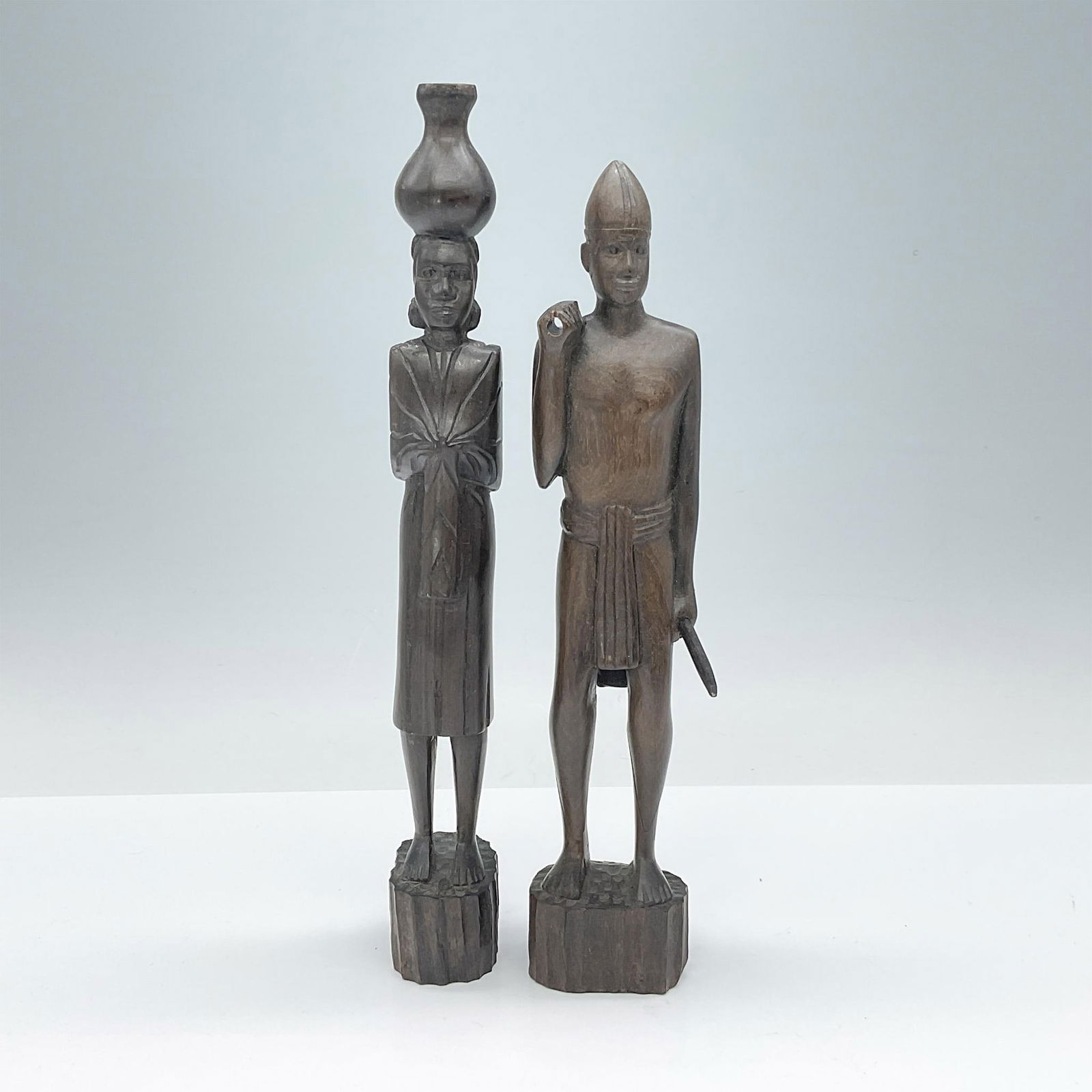 Pair of Wooden African Art Figures, Man and Woman (1 of 4)