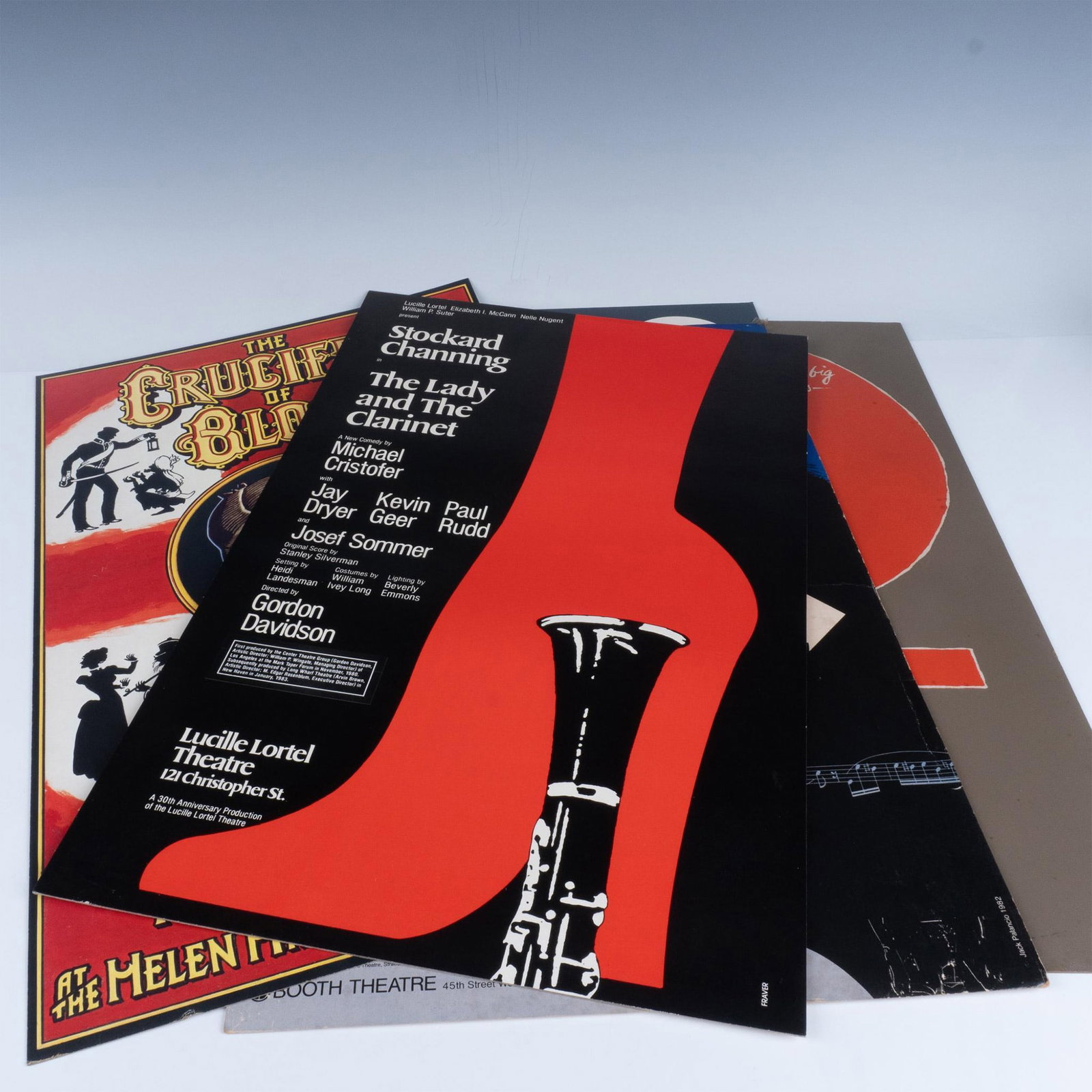 5pc Vintage Hit Broadway Window Posters, w/ The Elephant Man (1 of 4)