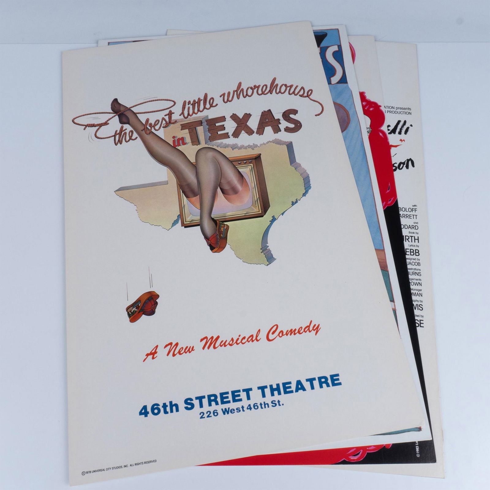 4pc Vintage Broadway Cabaret and Musicals Window Posters (1 of 3)