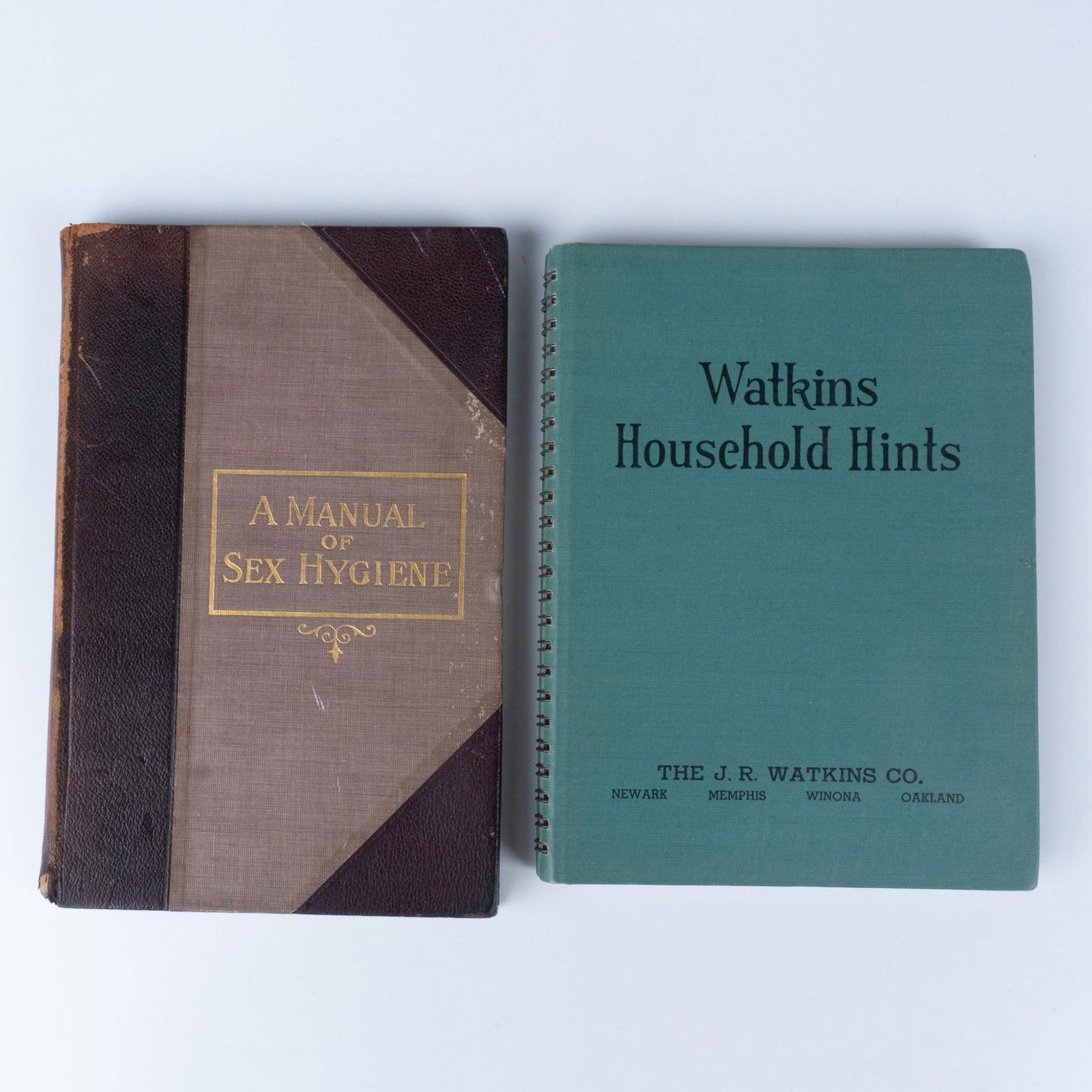 2pc Books, A Manual of Sex Hygiene (1913) & Watkins Household Hints (1 of 3)