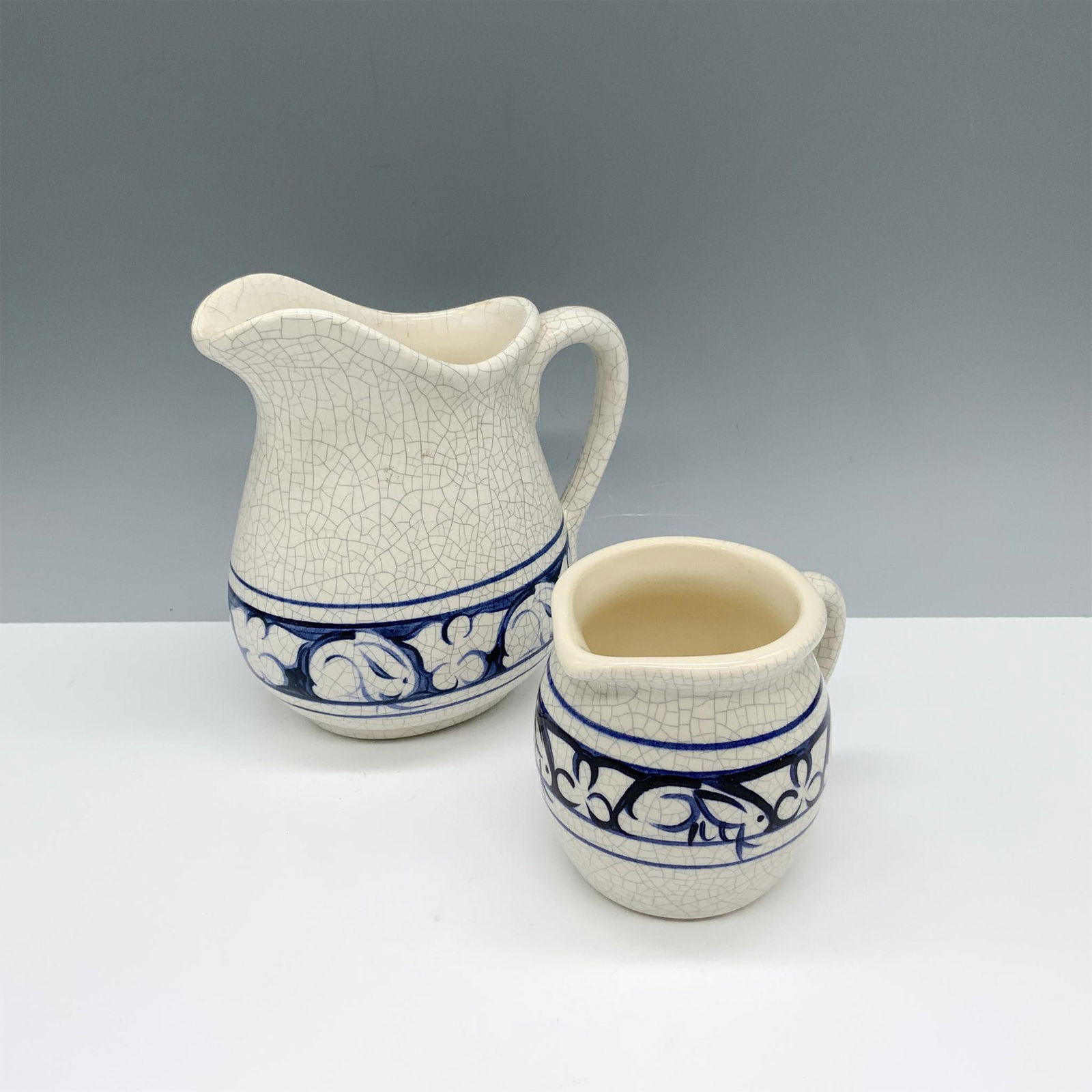 Pair of Dedham Rabbit Pitcher and Jug (1 of 3)