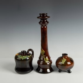 3pc Peters & Reed Standard Ware Art Pottery Grouping