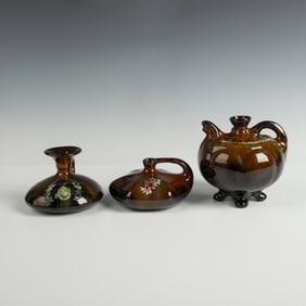 3pc Peters & Reed Standard Ware Art Pottery Grouping