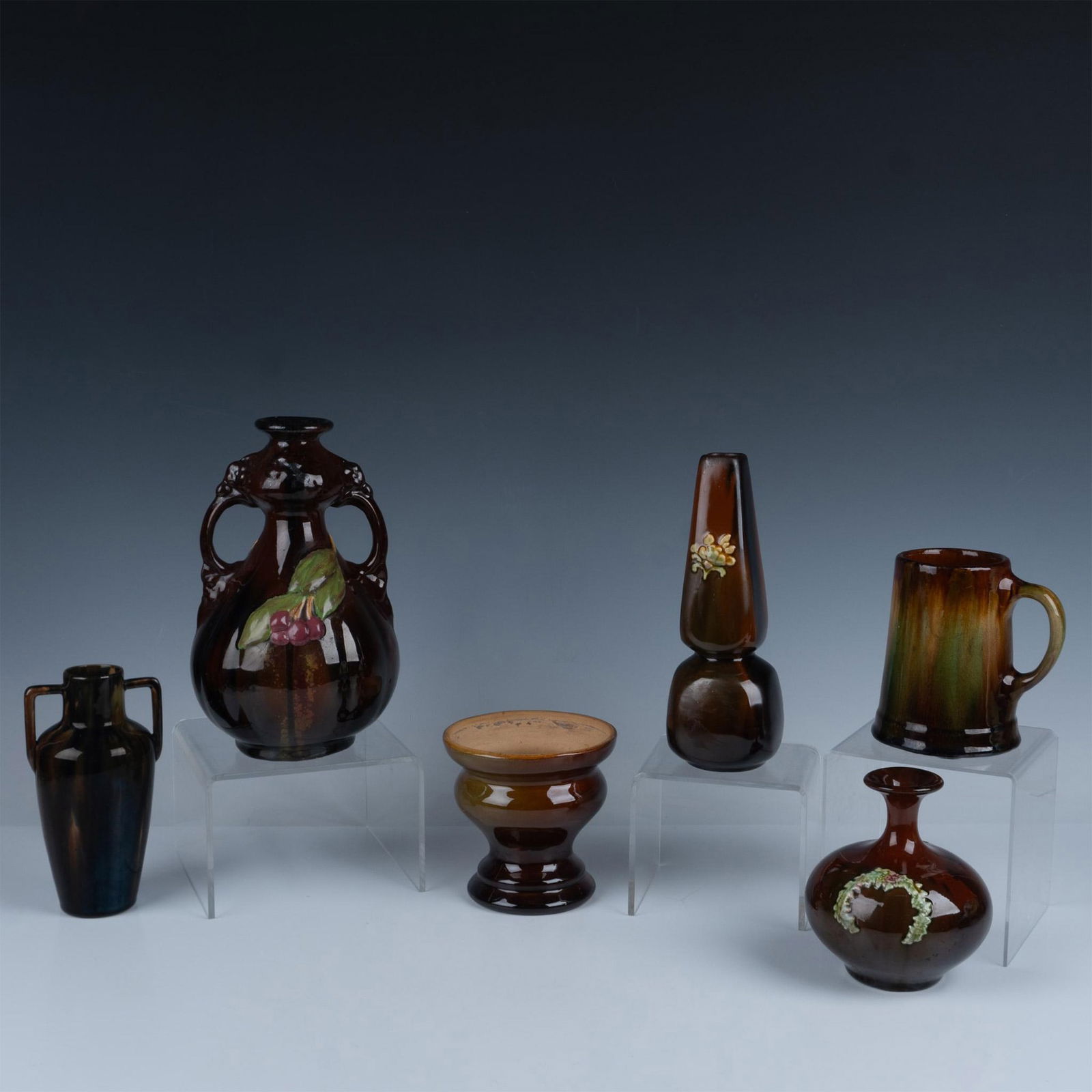 5pc Peters & Reeds Pottery and Coffee Brown Ceramics (1 of 10)