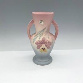 Hull Pottery Dual Handled Vase, Orchid