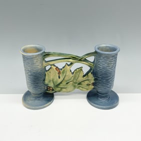 Roseville USA Pottery Double Bud Vase, Bushberry