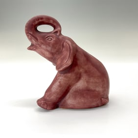 Rookwood Present Day Pottery Animal Figurine Maroon Elephant