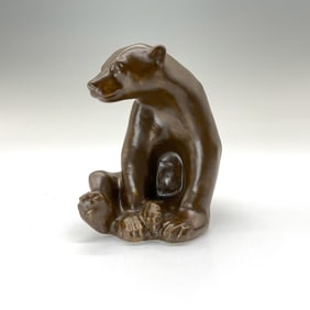 Rookwood Present Day Pottery Animal Figurine, Brown Bear