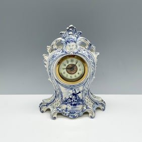 Ansonia Royal Bonn Porcelain Mantle Clock