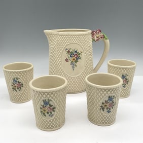 5pc Japanese Porcelain Pitcher & Cups