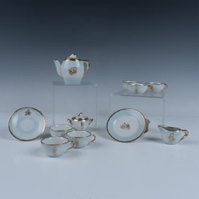 21pc Porcelain Children's Tea Set