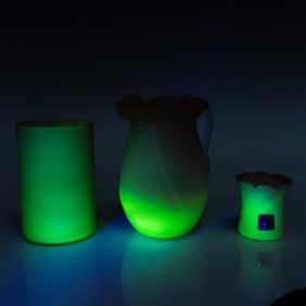 3pc Uranium Burmese Pink And Yellow Glasses