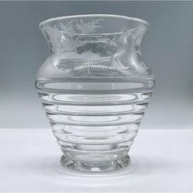 Hawkes Ribbed Glass Vase