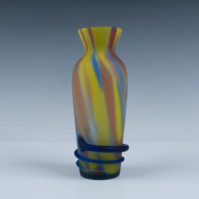 Spiral Art Glass Vase