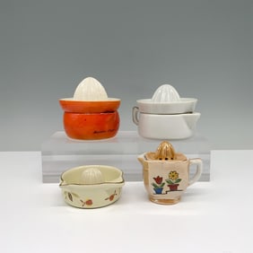 4pc Japanese and German Porcelain Juicer Reamers & Cups