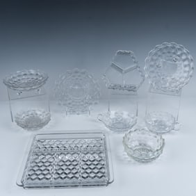 10pc Fostoria Crystal Party Serveware, American Clear