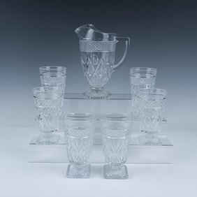 7pc Imperial Glass Cape Cod Clear Drinkware