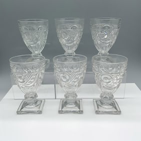 6pc Heisey Ipswich Water Goblets