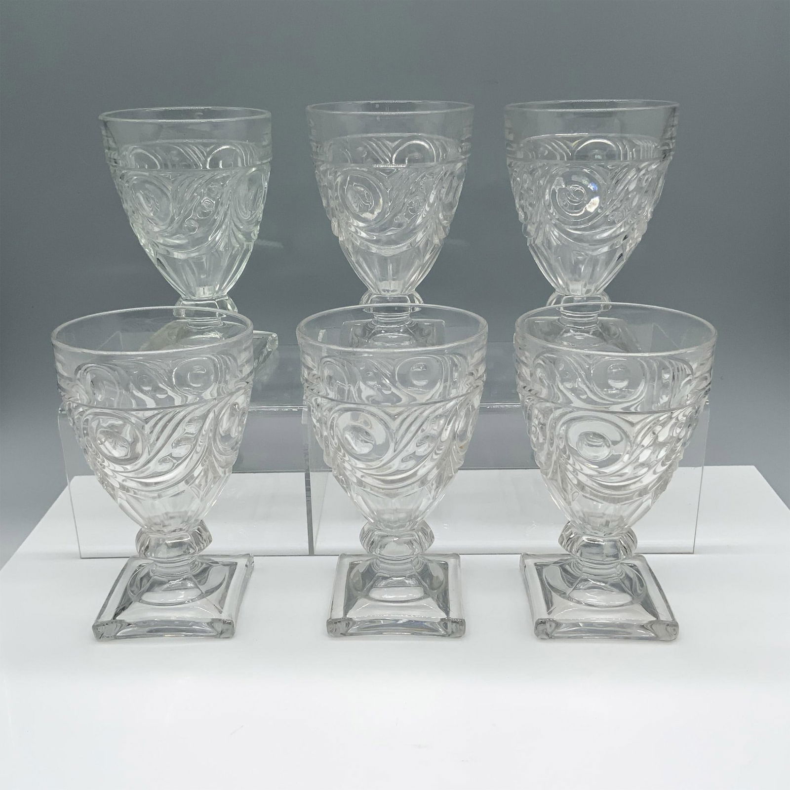 6pc Heisey Ipswich Water Goblets (1 of 3)