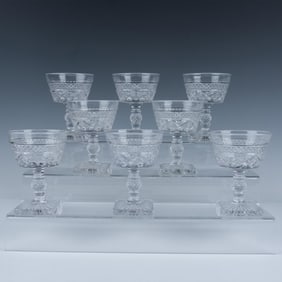 8pc Imperial Glass Cape Cod Champagne Glasses