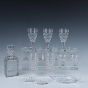 15pc Fostoria Crystal Barware, American Clear