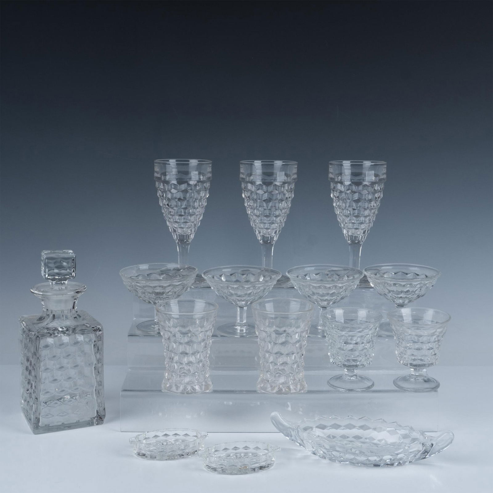 15pc Fostoria Crystal Barware, American Clear (1 of 10)