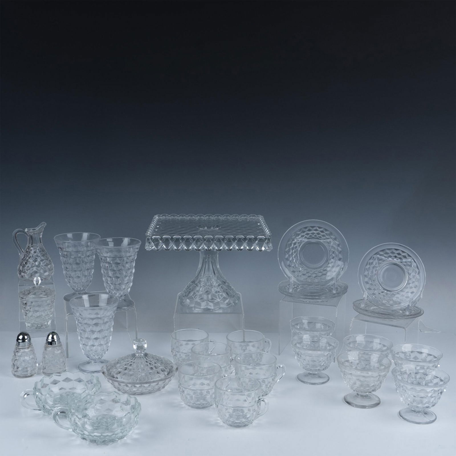 27pc Fostoria Crystal Dessert Set, American Clear (1 of 9)