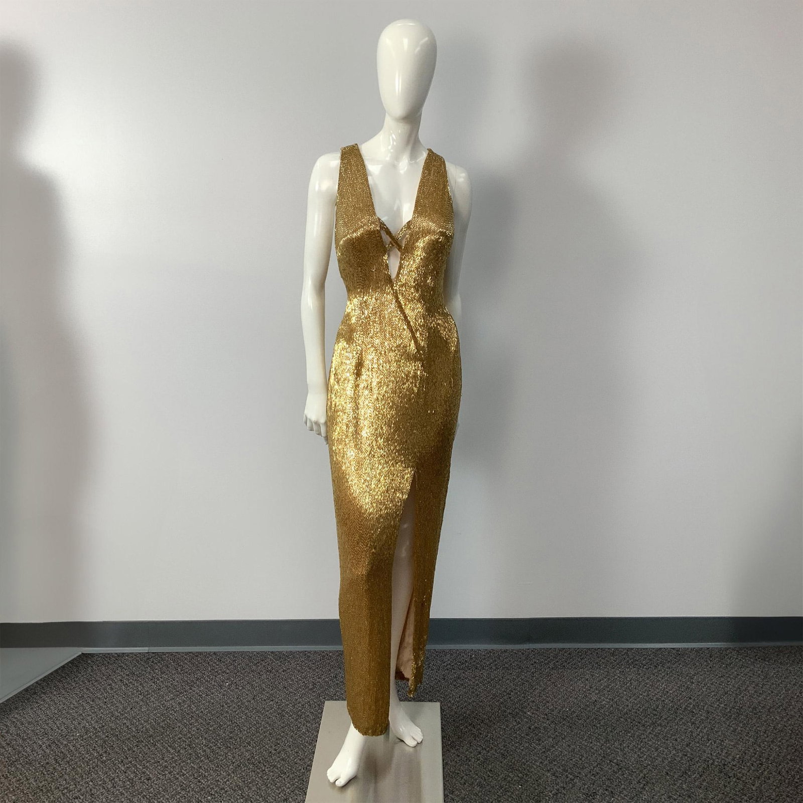 Claires Collection Full Length Beaded Gown (1 of 6)