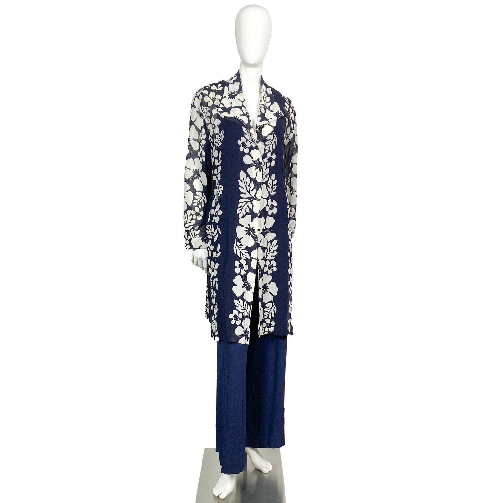 Original Escada Margaretha Ley Pattern Silk Pants Suit Set (1 of 11)