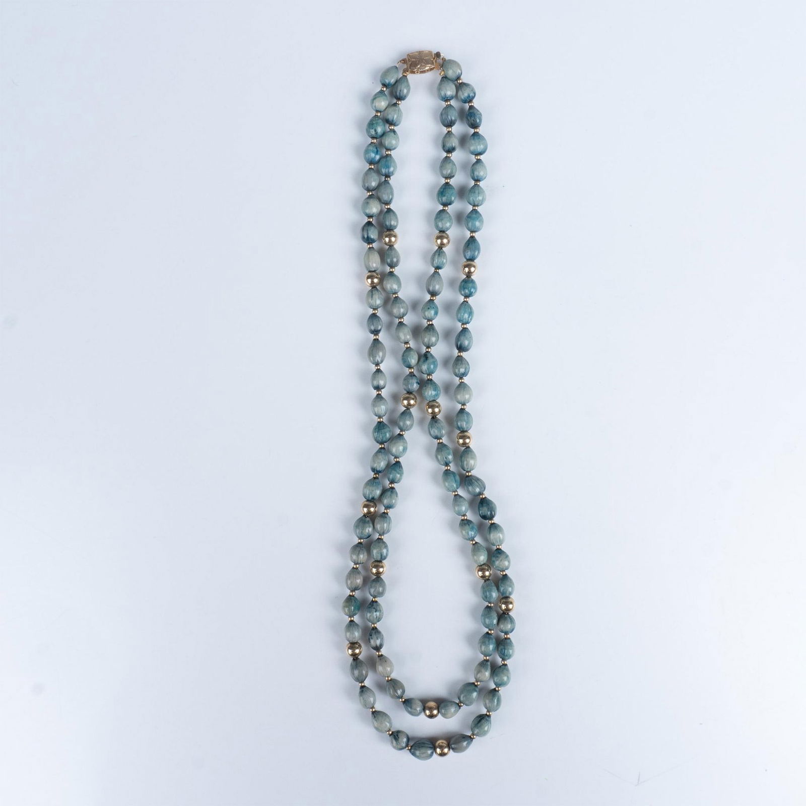 Double Strand Beaded Turquoise Necklace (1 of 3)