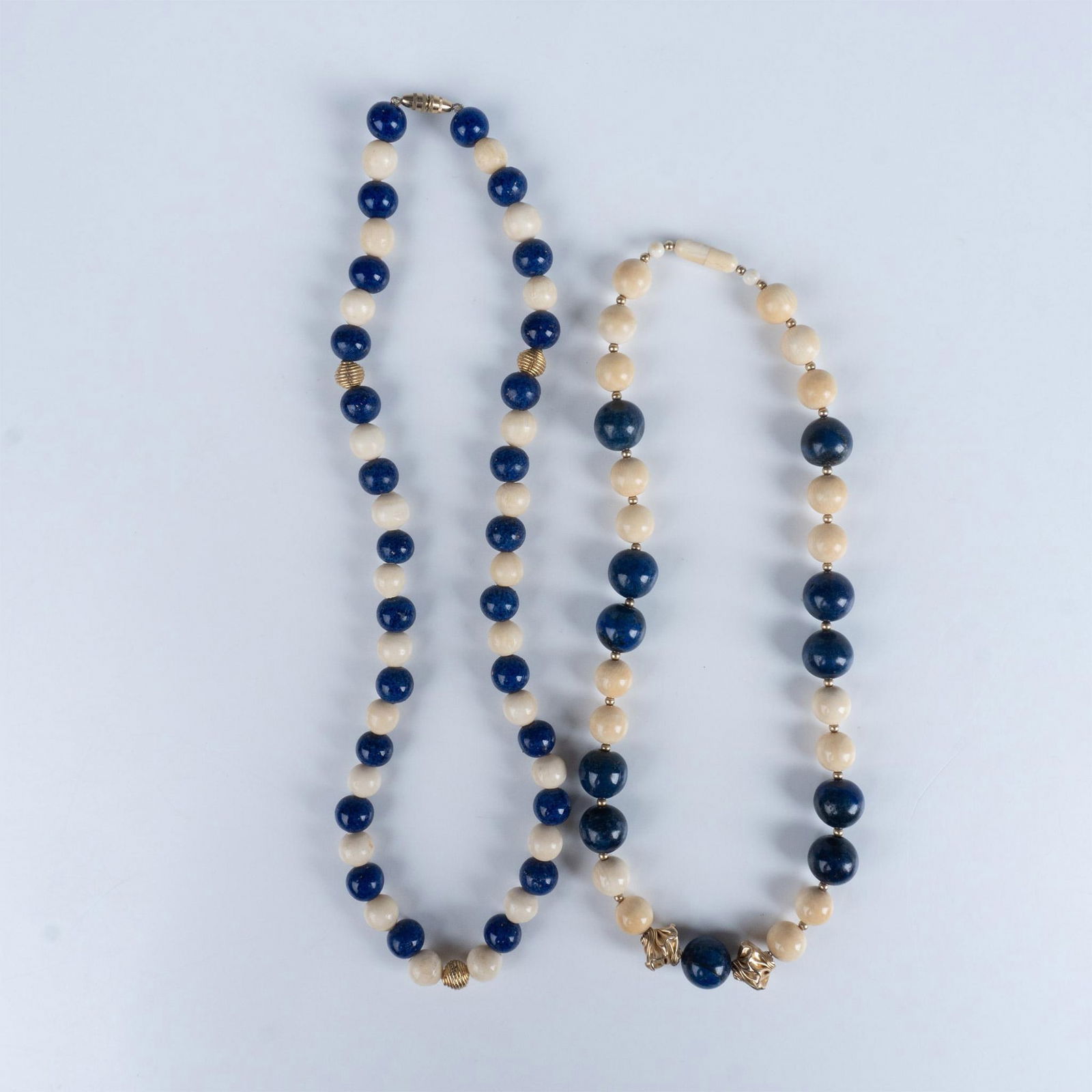 Pair of Lapis Lazuli and Graduated Bead Necklace (1 of 3)