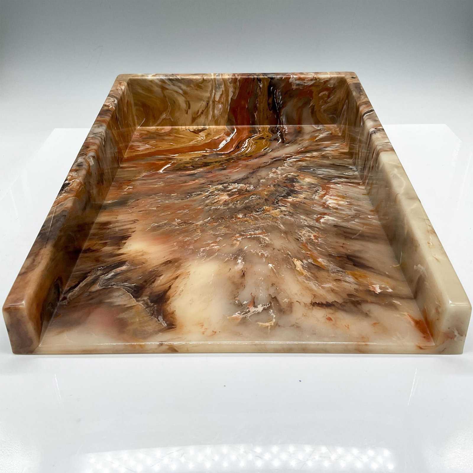 MCM Desk Accessory, Faux Onyx Resin Inbox Holder (1 of 4)