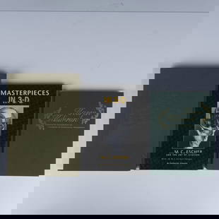 3 Karen Kilimnik & M.C Escher Art Hardcover Books: Titles include: Karen Kilimnik published by the Institute of Contemporary Art University of Pennsylvania, Philadelphia (2007); The World of M.C Escher by Harry N. Abrams. Inc (1971); Masterpieces in 3