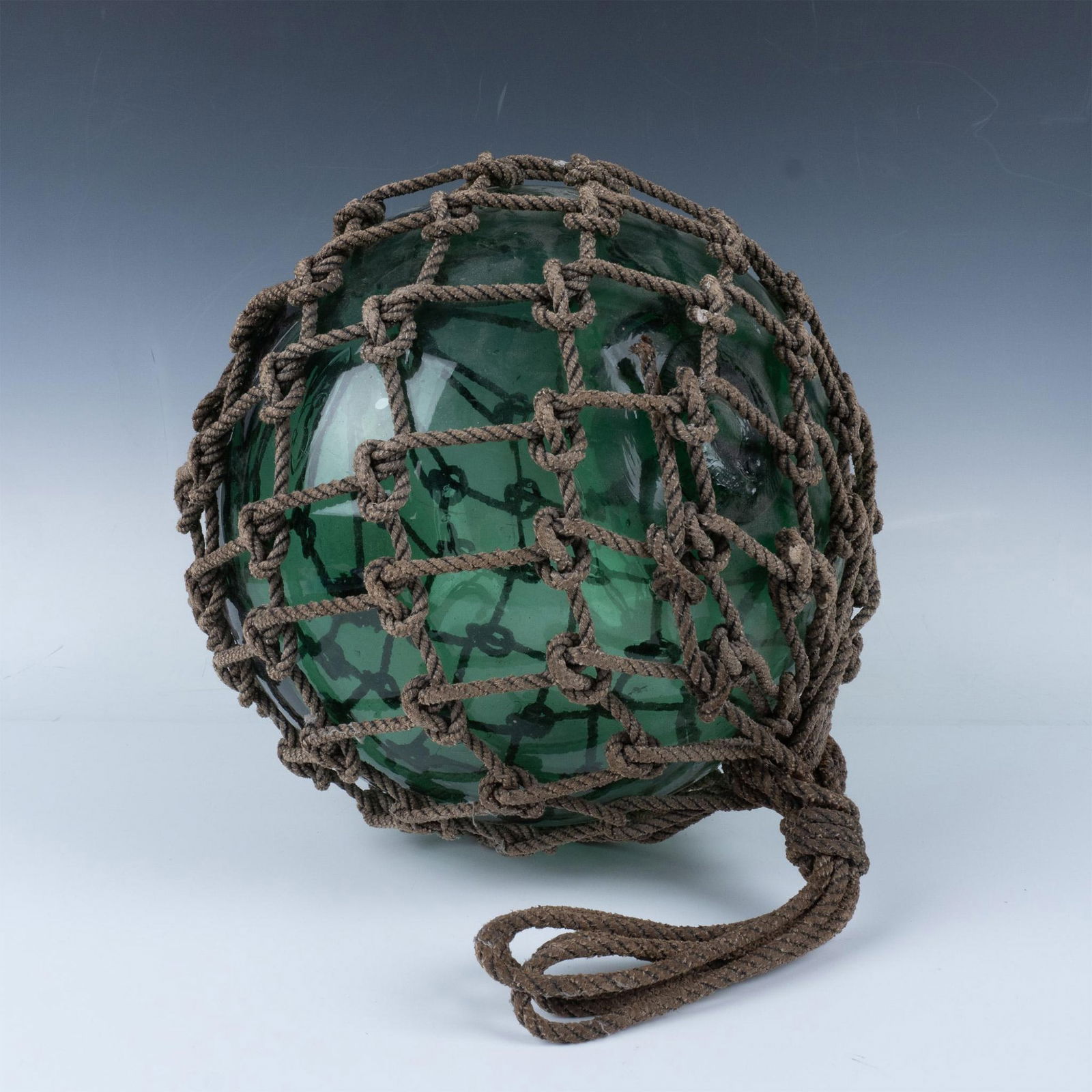 Antique Large Original Green Sea Glass Fishing Float Decor (1 of 5)