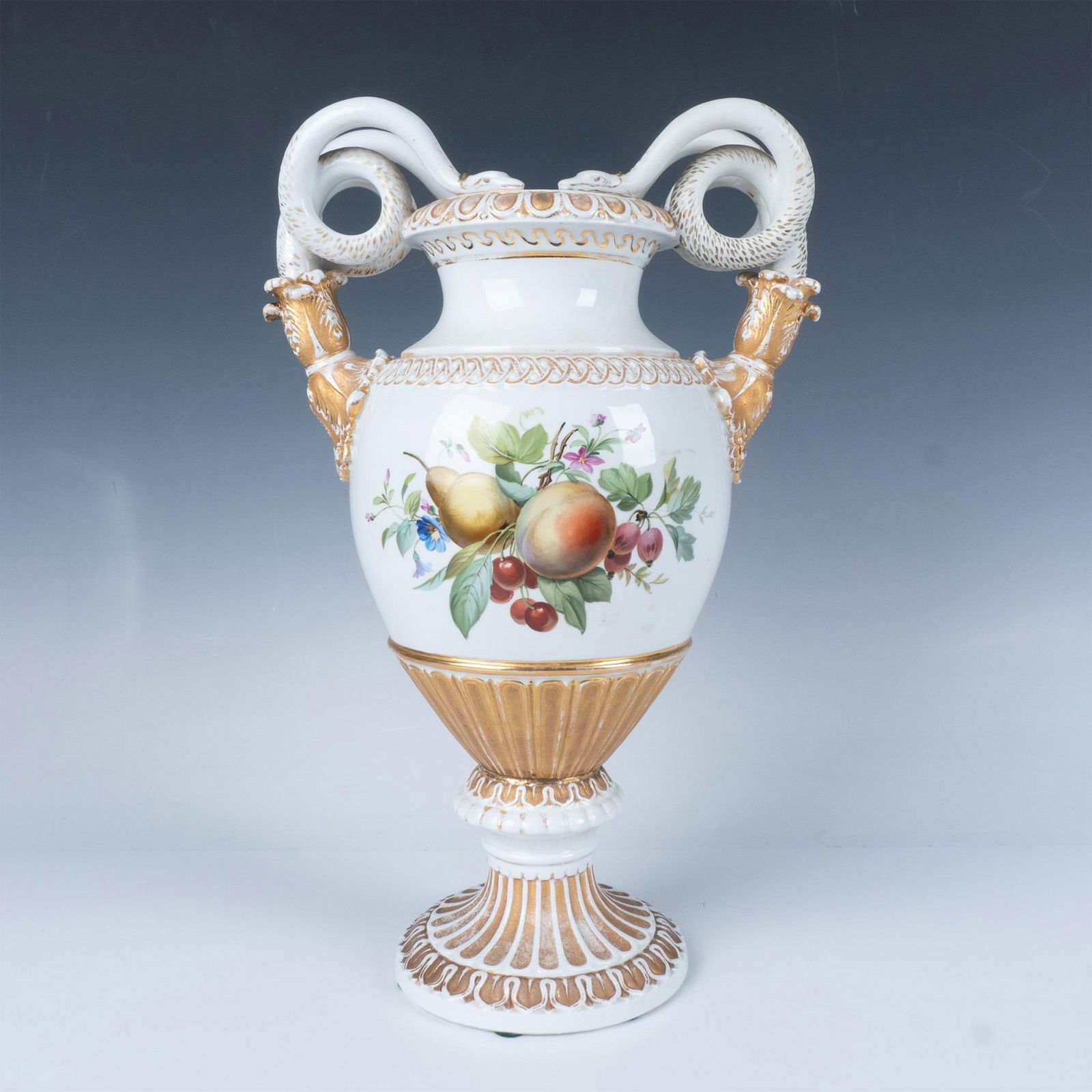 Antique Meissen Porcelain Double Handled Snake Vase (1 of 9)