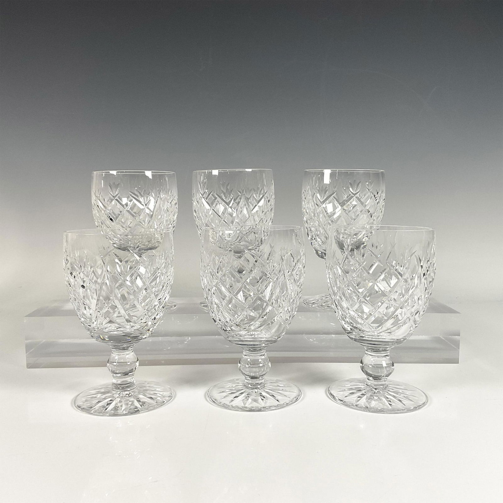 6pc Waterford Crystal Goblet Set, Donegal (1 of 3)