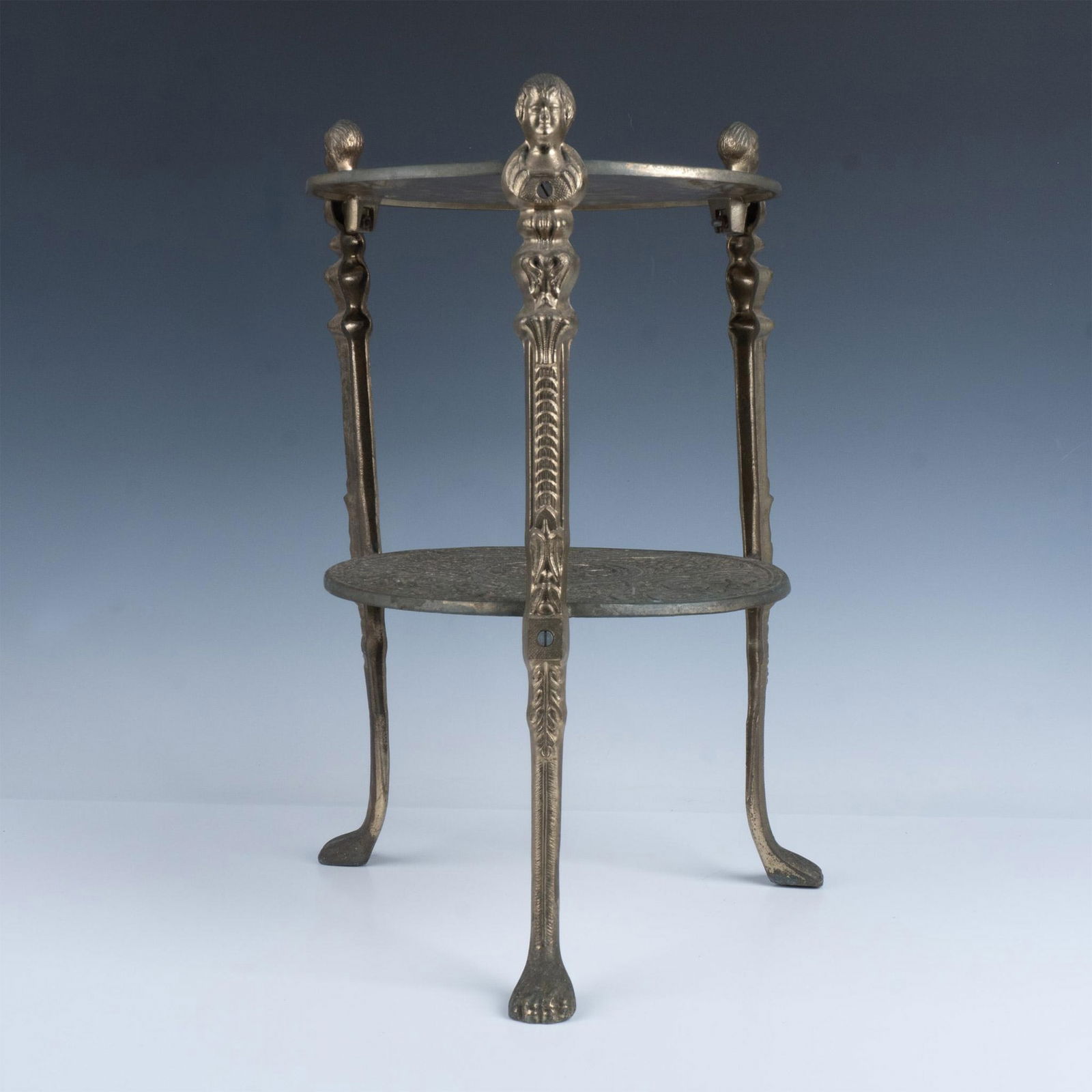 Art Nouveau Brass Two Tier Accent Table (1 of 8)