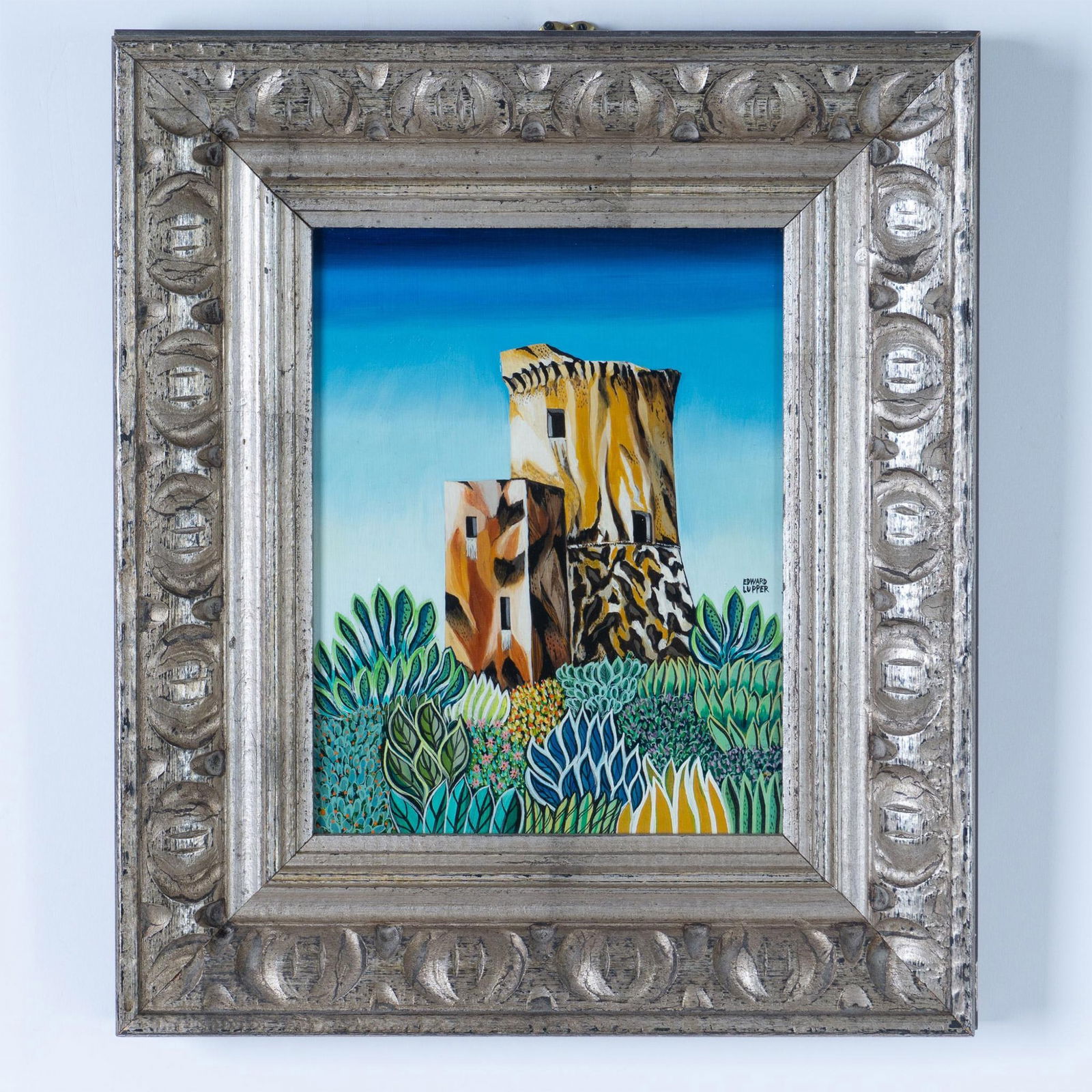 Edward Lupper, Original Surrealist Oil on Masonite, Signed (1 of 4)