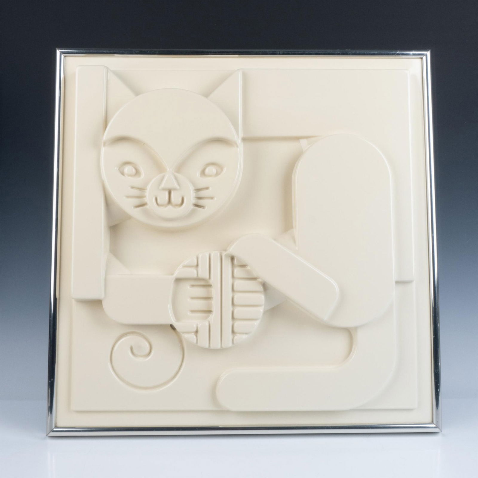 Harry Wysocki Wall Sculpture, Modern Cubist Cat (1 of 2)