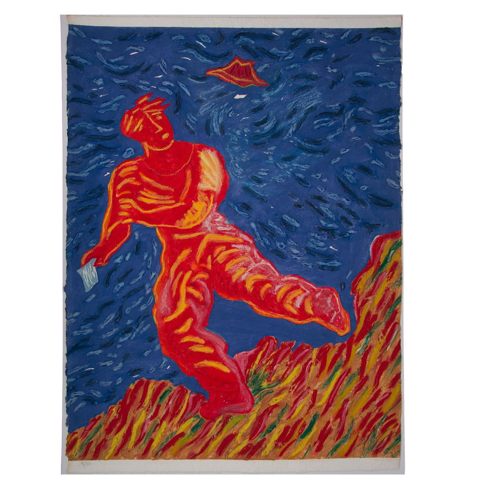 Sandro Chia, Original Carborundum Etching on Paper, Signed (1 of 6)