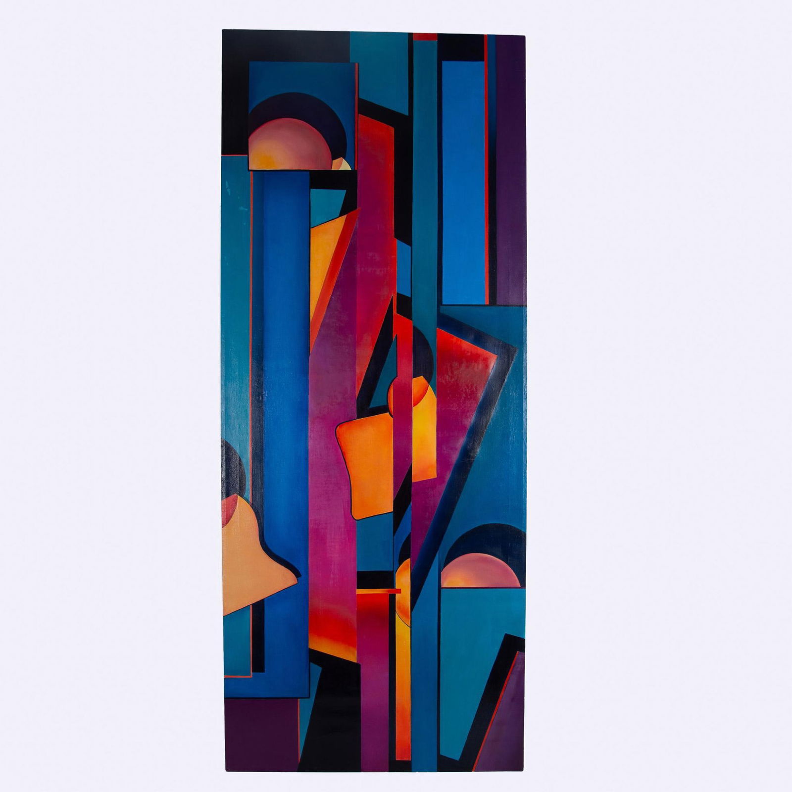 One-of-a-Kind Monumental Hard-Edge Oil on Canvas (1 of 7)