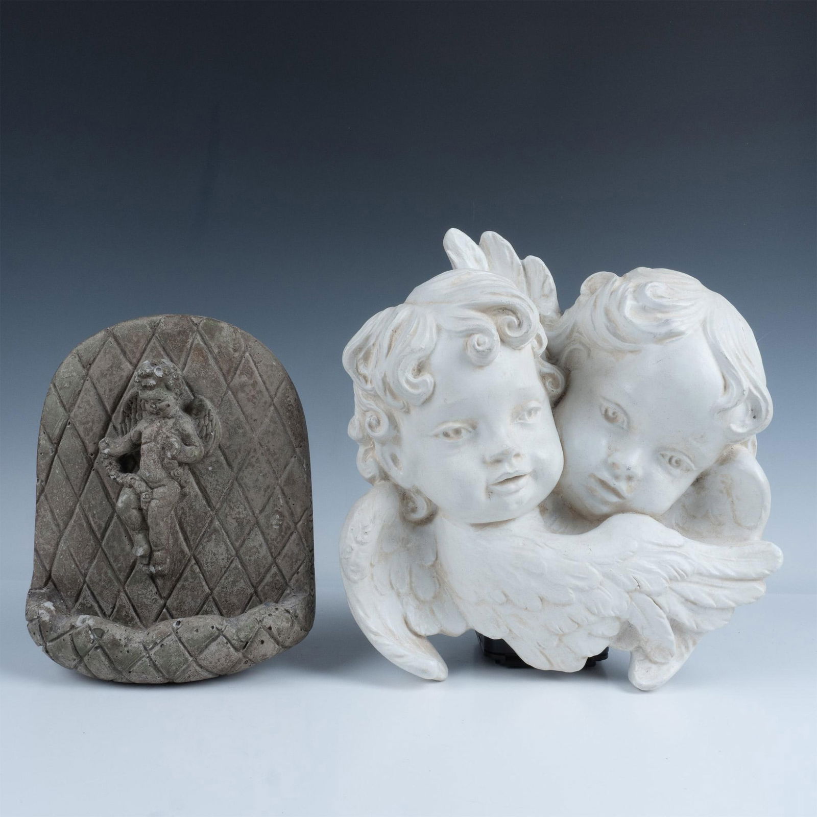 2 Ceramic & Stoneware Cherub Wall Mounted Displays (1 of 5)