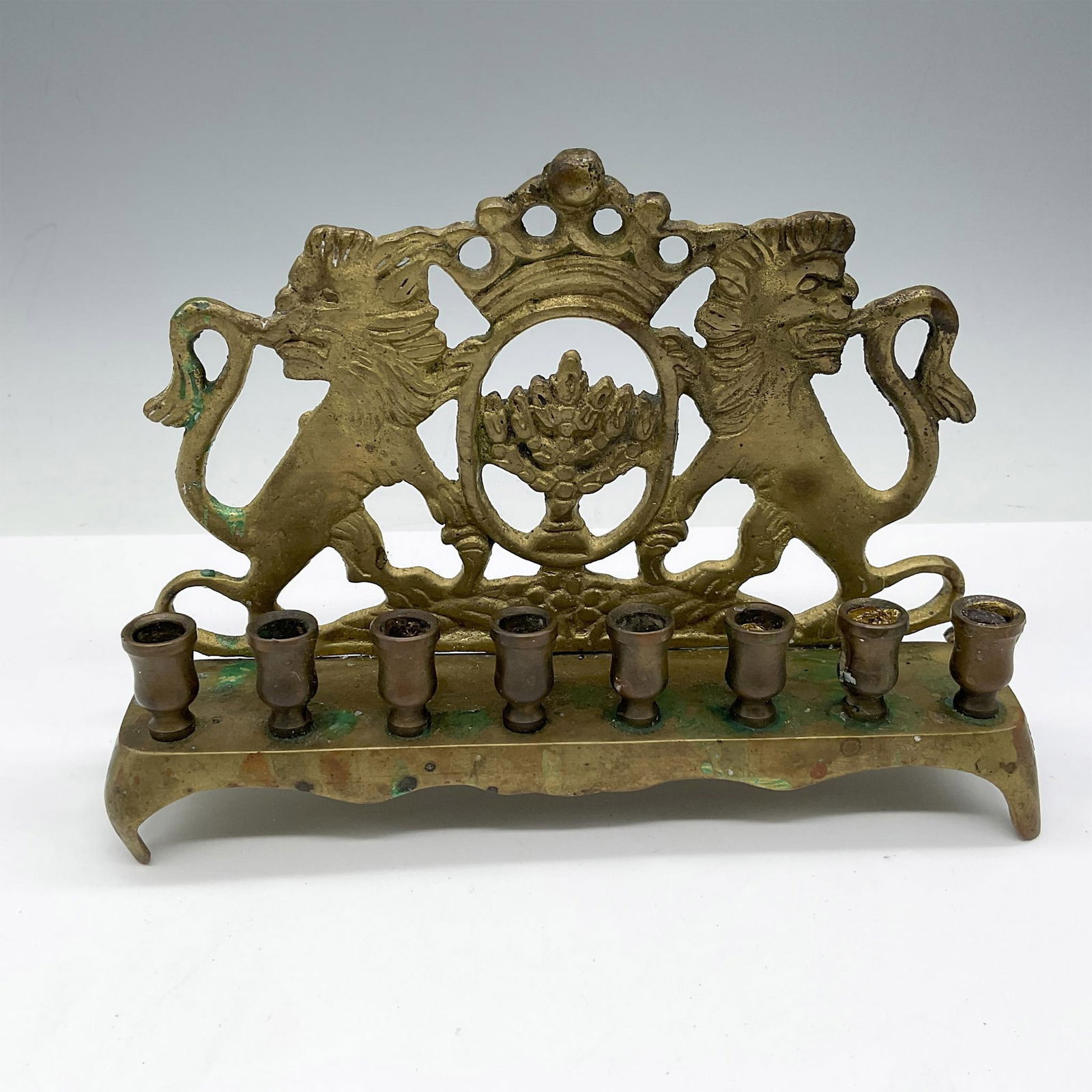 Vintage Brass 8 Candle Menorah (1 of 4)