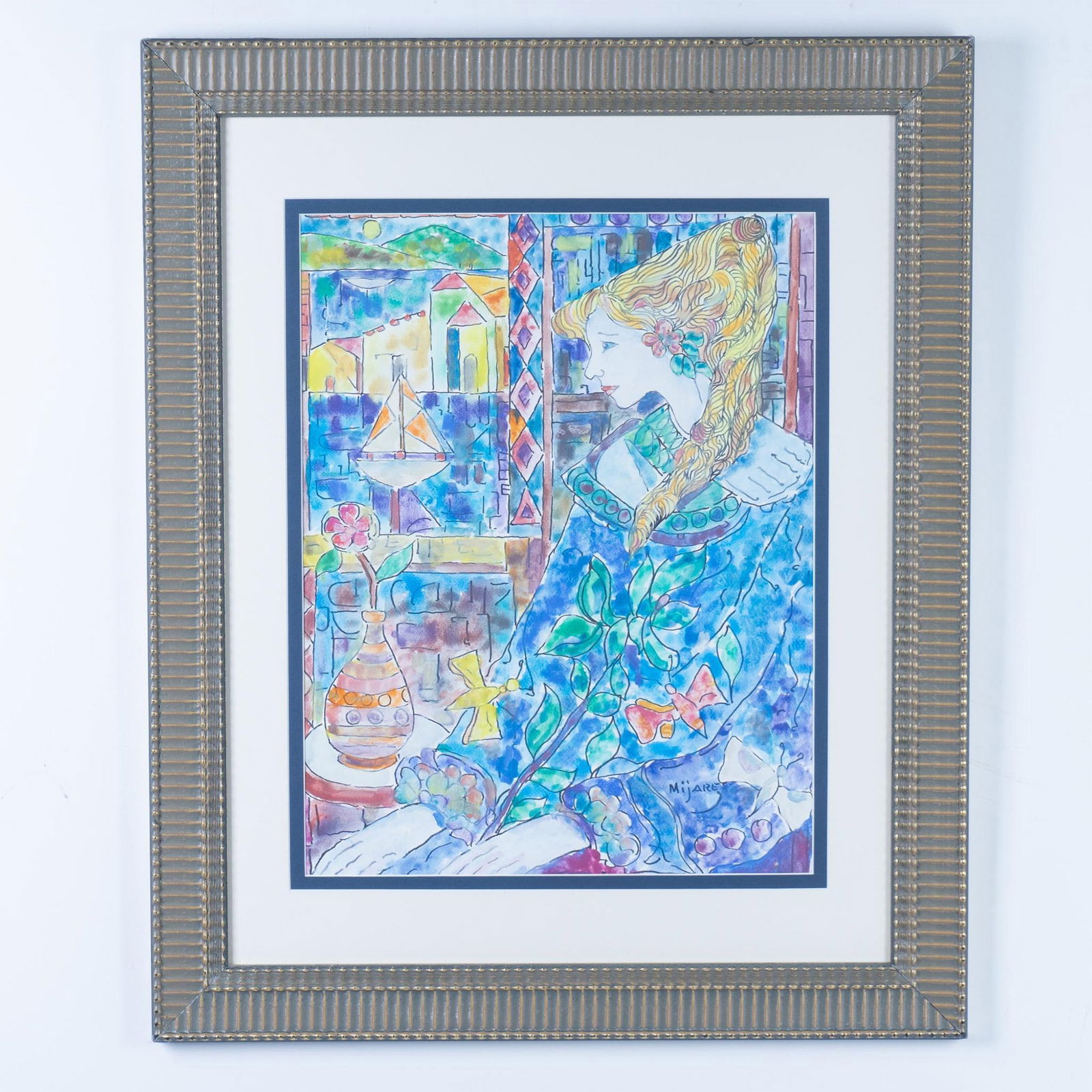 Jose Maria Mijares (Cuban, 1921 - 2004) Signed Watercolor (1 of 4)